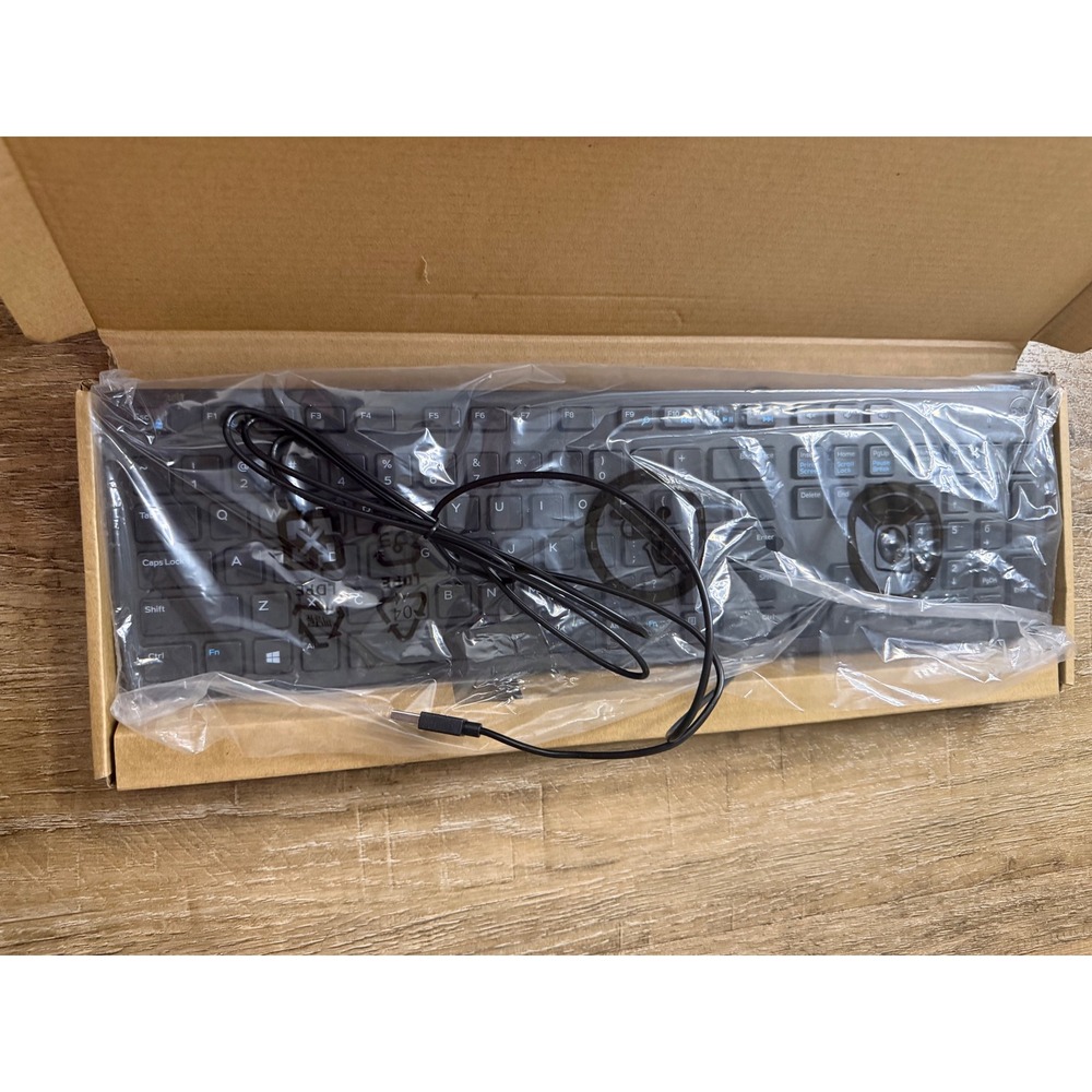 Dell KB216 Wired Keyboard‎ Black Multimedia Chiclet Keys 580-ADMT NEW